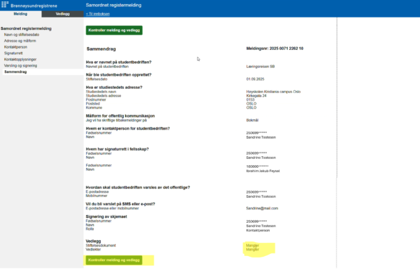 25 SB registreringsveileder